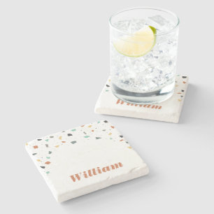 Terrazzo Tegel Confetti Modern Style Earth Tones Stenen Onderzetter