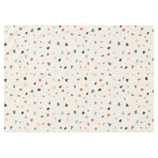Terrazzo Tegel Confetti Modern Style Earth Tones Tafelkleed (Voorkant (Horizontaal))