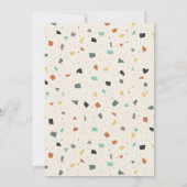 Terrazzo Tegel Confetti Modern Style Vrijgezellenf Kaart (Achterkant)