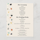 Terrazzo Tegel Confetti Modern Wedding Programme (Achterkant)