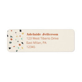Terrazzo Tegel Confetti Return Address Labels
