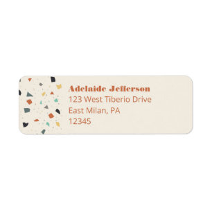 Terrazzo Tegel Confetti Return Address Labels
