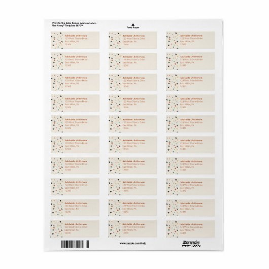 Terrazzo Tegel Confetti Return Address Labels (Full Sheet)