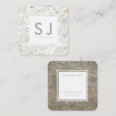 Terrazzo Texture Simple Modern Interior Designer Vierkante Visitekaartje (Voorkant / Achterkant)