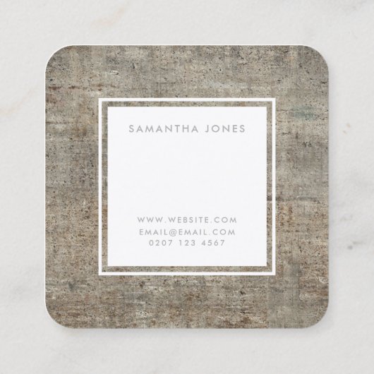 Terrazzo Texture Simple Modern Interior Designer Vierkante Visitekaartje (Achterkant)