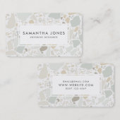 Terrazzo Texture Simple Modern Interior Designer Visitekaartje (Voorkant / Achterkant)