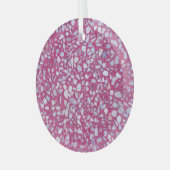 Terrazzo textuur: roze witte elegantie. glas ornament (Voorkant links)