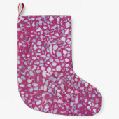 Terrazzo textuur: roze witte elegantie. kleine kerstsok (Voorkant)