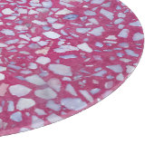 Terrazzo textuur: roze witte elegantie. snijplank (Hoek)