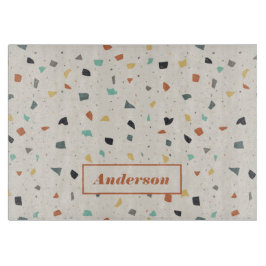 Terrazzo Tile Confetti Modern Style, gepersonalise Snijplank