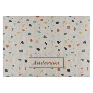 Terrazzo Tile Confetti Modern Style, gepersonalise Snijplank