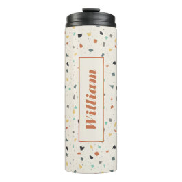 Terrazzo Tile Confetti Modern Style, gepersonalise Thermosbeker