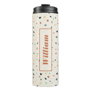 Terrazzo Tile Confetti Modern Style, gepersonalise Thermosbeker
