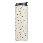 Terrazzo Tile Confetti Modern Style, gepersonalise Thermosbeker (Gedraaid links)