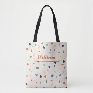 Terrazzo Tile Confetti Modern Style, gepersonalise Tote Bag
