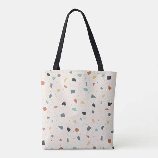 Terrazzo Tile Confetti Modern Style, gepersonalise Tote Bag (Achterkant)