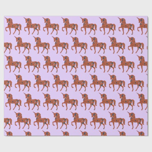 Terrazzo Unicorn Cadeaupapier (Vlak)