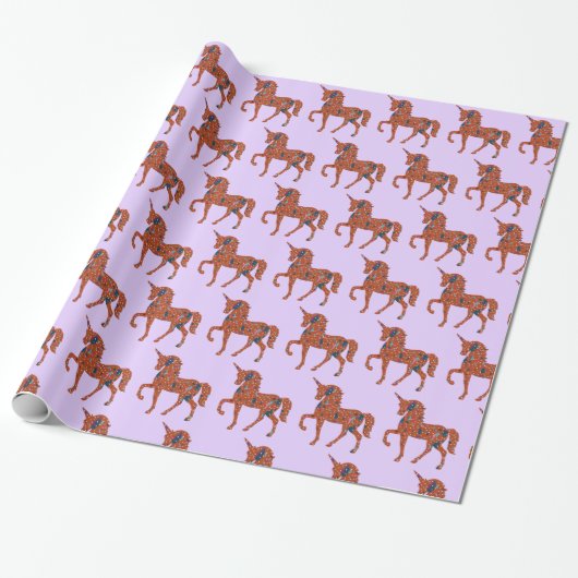Terrazzo Unicorn Cadeaupapier (Uitgerold)
