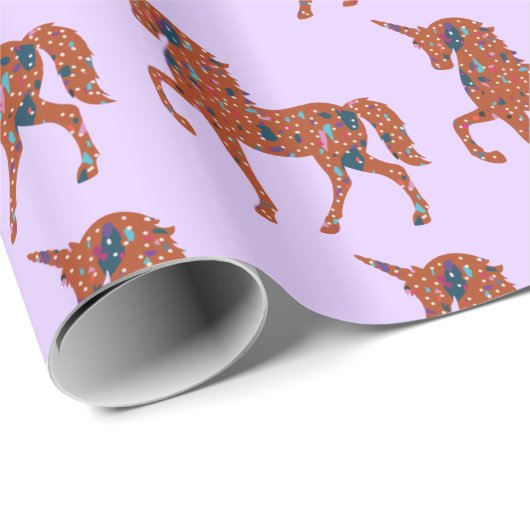 Terrazzo Unicorn Cadeaupapier (Rol Hoek)