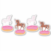 Terrazzo Unicorn Donuts Sticker (Voorkant)