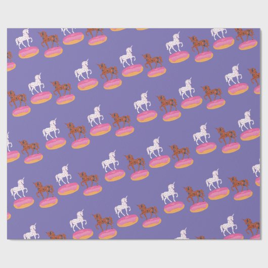 Terrazzo Unicorn Masters Donuts Cadeaupapier (Vlak)