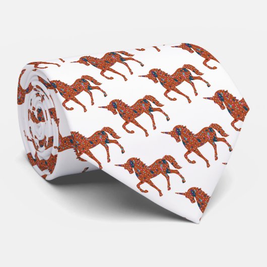 Terrazzo Unicorn Stropdas (Opgerold)