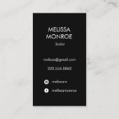 Terrazzo visitekaartjes zwart wit (Achterkant)