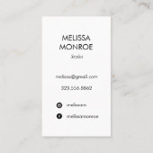 Terrazzo visitekaartjes zwart wit (Achterkant)