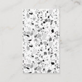 Terrazzo visitekaartjes zwart wit (Voorkant)