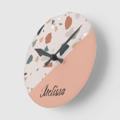 Terrazzo Wall Clock Ronde Klok (Hoek)