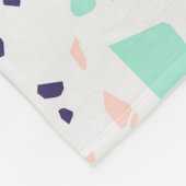 Terrazzo white blush mint monogram fleece deken (Hoek)