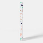 Terrazzo white blush mint monogram initiaal Case-Mate iPhone case (Achterkant / Rechts)