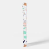 Terrazzo white blush mint monogram initiaal Case-Mate iPhone case (Achterkant / Links)