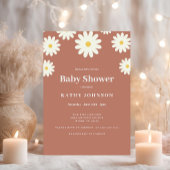 Terrcotta Daisy Baby shower Girl Kaart