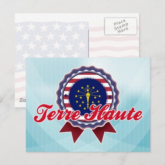 Terre Haute, IN Briefkaart (Voorkant / Achterkant)