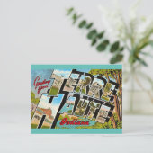 Terre Haute Indiana Groet Ansichtkaart Briefkaart (Staand voorkant)