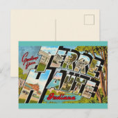 Terre Haute Indiana Groet Ansichtkaart Briefkaart (Voorkant / Achterkant)