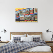 Terre Haute, Indiana - Grote lettertjes Canvas Afdruk (Insitu (Slaapkamer))