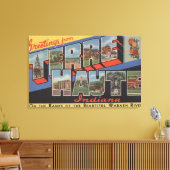 Terre Haute, Indiana - Grote lettertjes Canvas Afdruk (Insitu (Woonkamer))