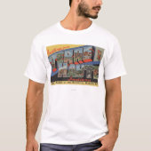 Terre Haute, Indiana - Grote lettertjes T-shirt (Voorkant)