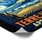 Terre Haute Indiana Totale Zonsverduistering 2024 Poster (Hoek)