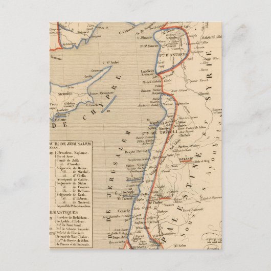 Terre Sainte depuis la deuxieme croisade Briefkaart (Voorkant)