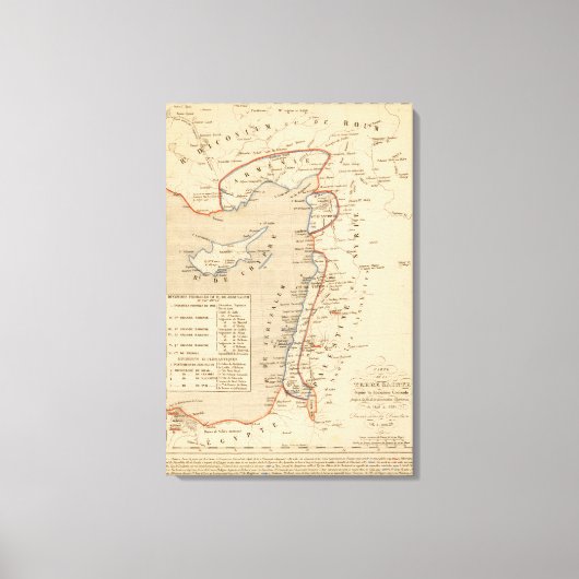 Terre Sainte depuis la deuxieme croisade Canvas Afdruk (Voorkant)