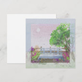  terrein van de Floral door het Zee Feestdagenkaart (Voorkant / Achterkant)