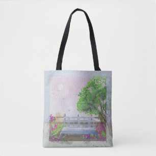 terrein van de Floral door het Zee Tote Bag