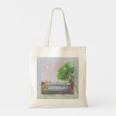  terrein van de Floral door het Zee Tote Bag (Achterkant)