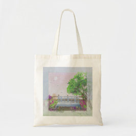  terrein van de Floral door het Zee Tote Bag