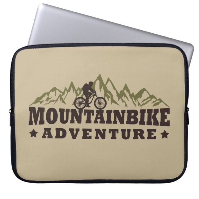 terreinavontuur met mountainbike laptop sleeve (Voorkant)