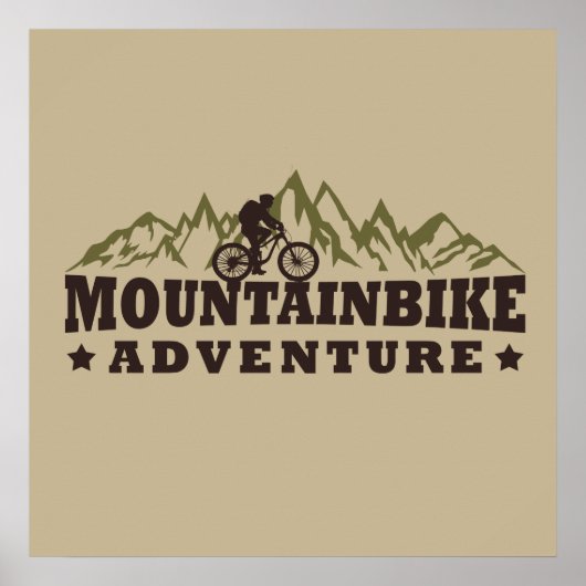 terreinavontuur met mountainbike poster (Voorkant)