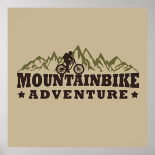 terreinavontuur met mountainbike poster
